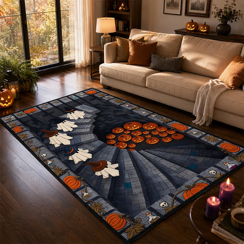 Oberon Ghost Area Rug | 3D Optical Illusion, Washable Polyester 2