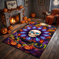 Omenk Skull Mandala Rug | Non-Slip Polyester Area Rug, Washable, Multiple Sizes 0