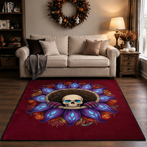 Omenk Skull Rug | 3D Visual, Non-Slip Polyester Area Rug 1