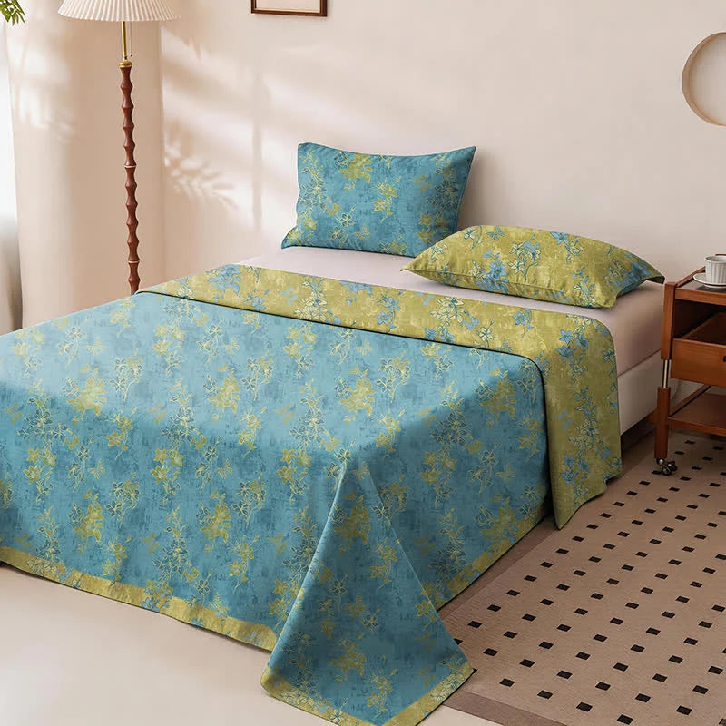 Oriana King Size Bedding Set | Reversible Cotton Floral Bedspread 1