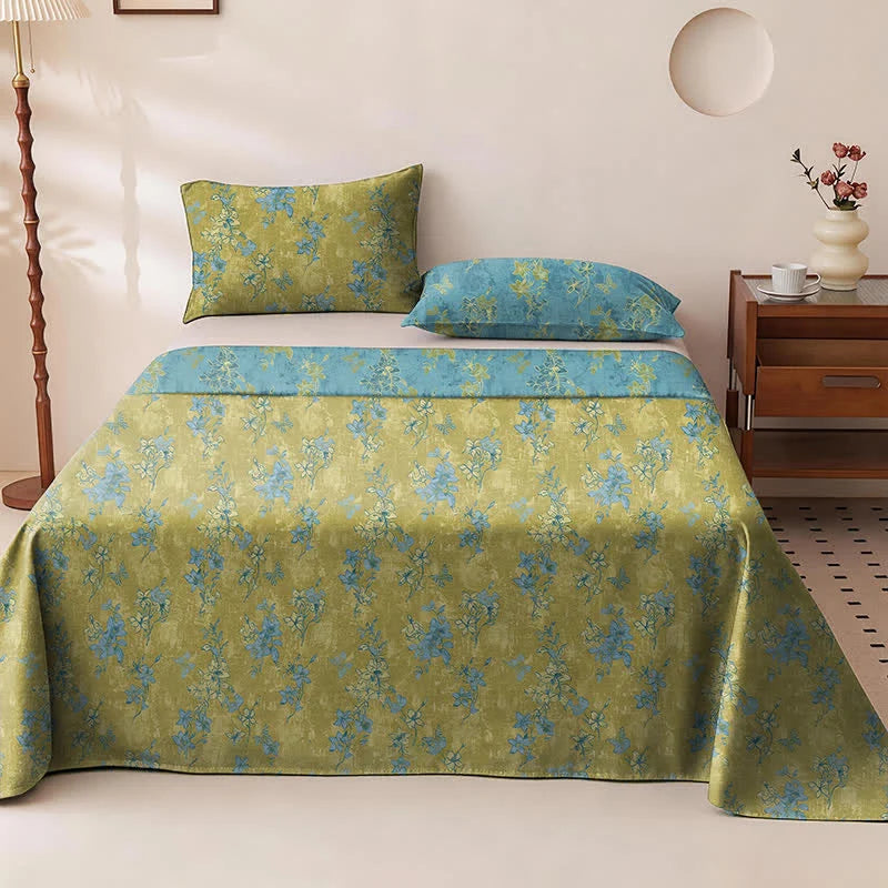Oriana King Size Bedding Set | Reversible Cotton Floral Bedspread 4