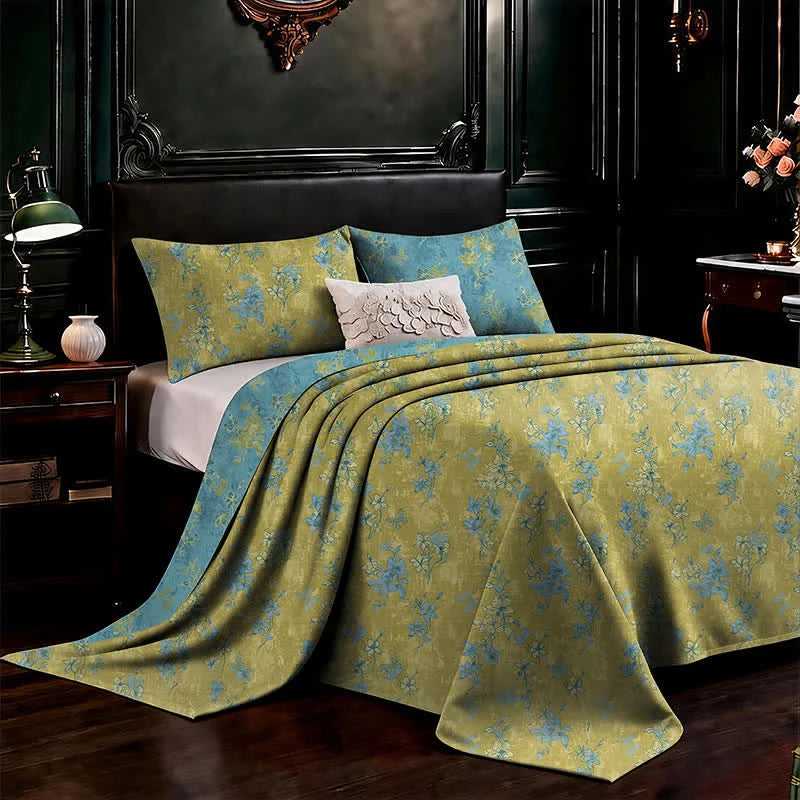 Oriana King Size Bedding Set | Reversible Cotton Floral Bedspread 6