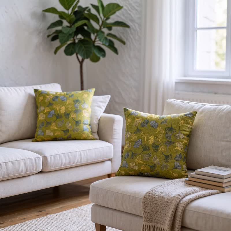 Orlen Botanical Cushion Covers | Textured Cotton, 18x18 Inches 4