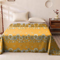 Orlena Bedspread | Reversible Cotton Gauze, Sunflower & Butterfly Print, King Size 0