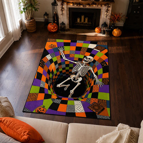 Oryx Skeleton Area Rug | 3D Vortex, Washable Polyester, Non-Slip 1