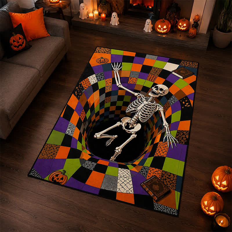 Oryx Skeleton Area Rug | 3D Vortex, Washable Polyester, Non-Slip 2