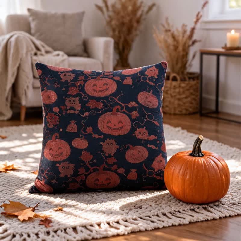 Ovela Decorative Pillow | Cotton Halloween Design, 18x18 Inches 6
