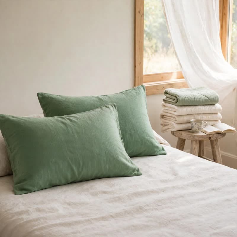Owl Sage Pillow Covers | Soft Washed Cotton, Multiple Sizes 2