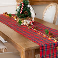 Raven Table Runner | Red Tartan Cotton Linen Blend 0