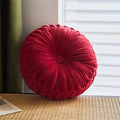 Reno Round Pillow | Velvet Fabric, 14-Inch Diameter 0