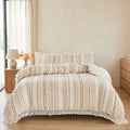 Riviera Duvet Set | Cotton-Microfiber Blend, King Size, Tufted Stripe 0