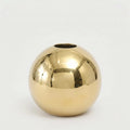 Rondo Large Ceramic Vase | Spherical Gold Finish 0