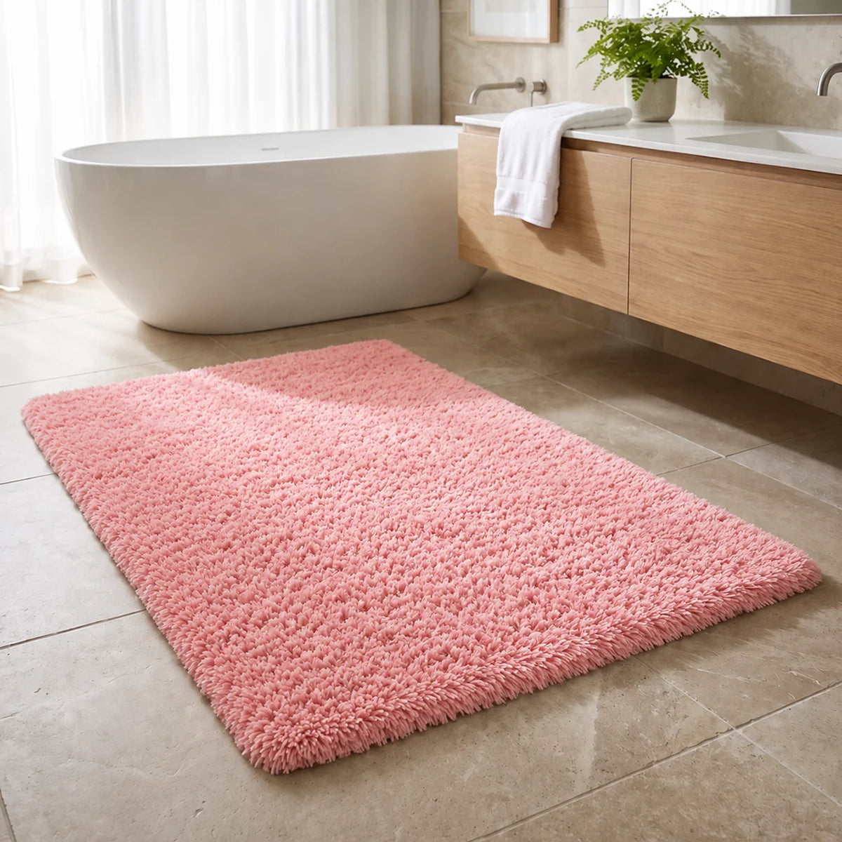 Sable Bath Rug | Plush Microfiber, Non-Slip Backing 10