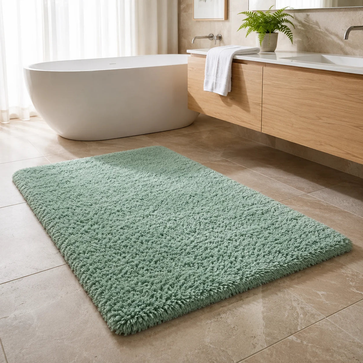 Sable Bath Rug | Plush Microfiber, Non-Slip Backing 14
