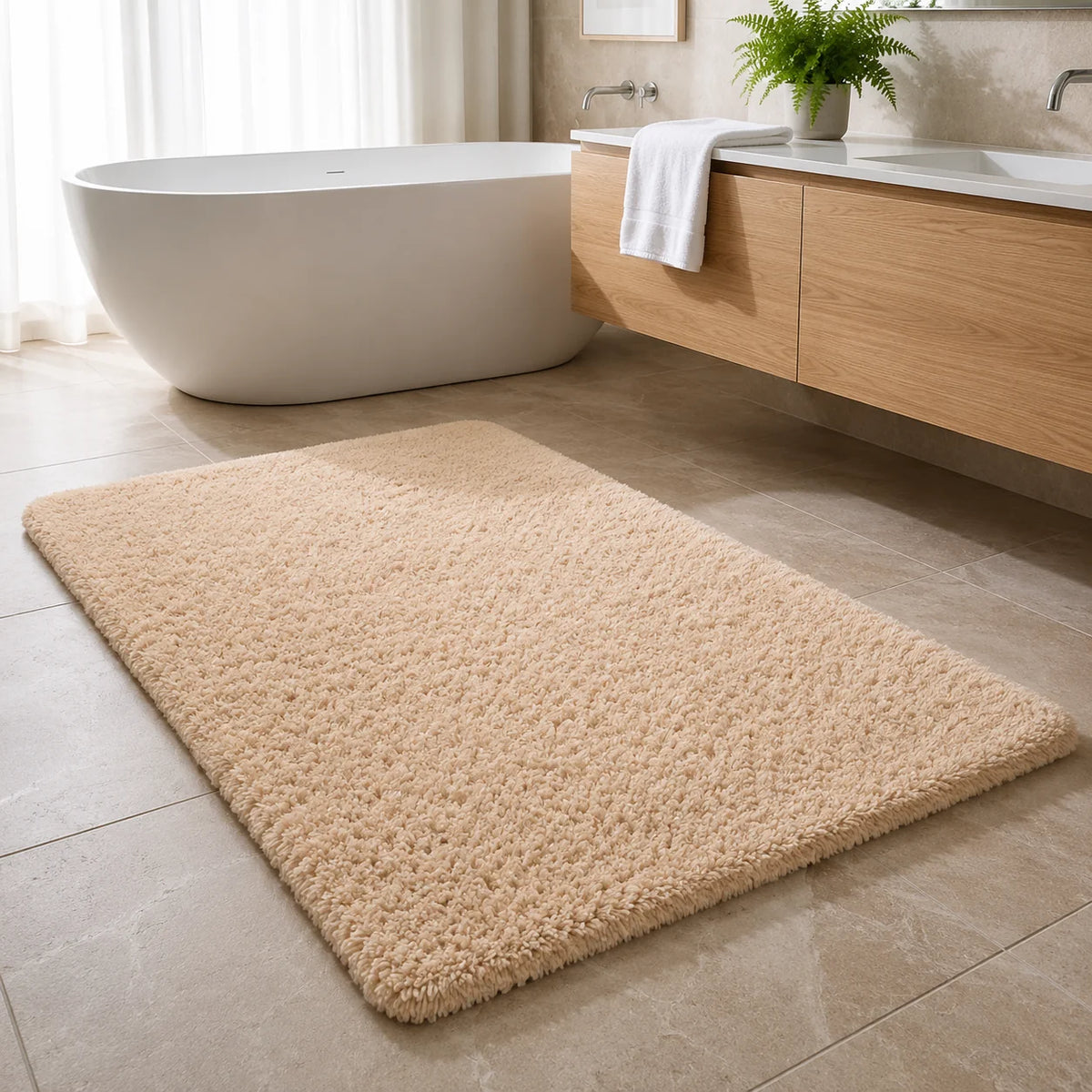 Sable Bath Rug | Plush Microfiber, Non-Slip Backing 15