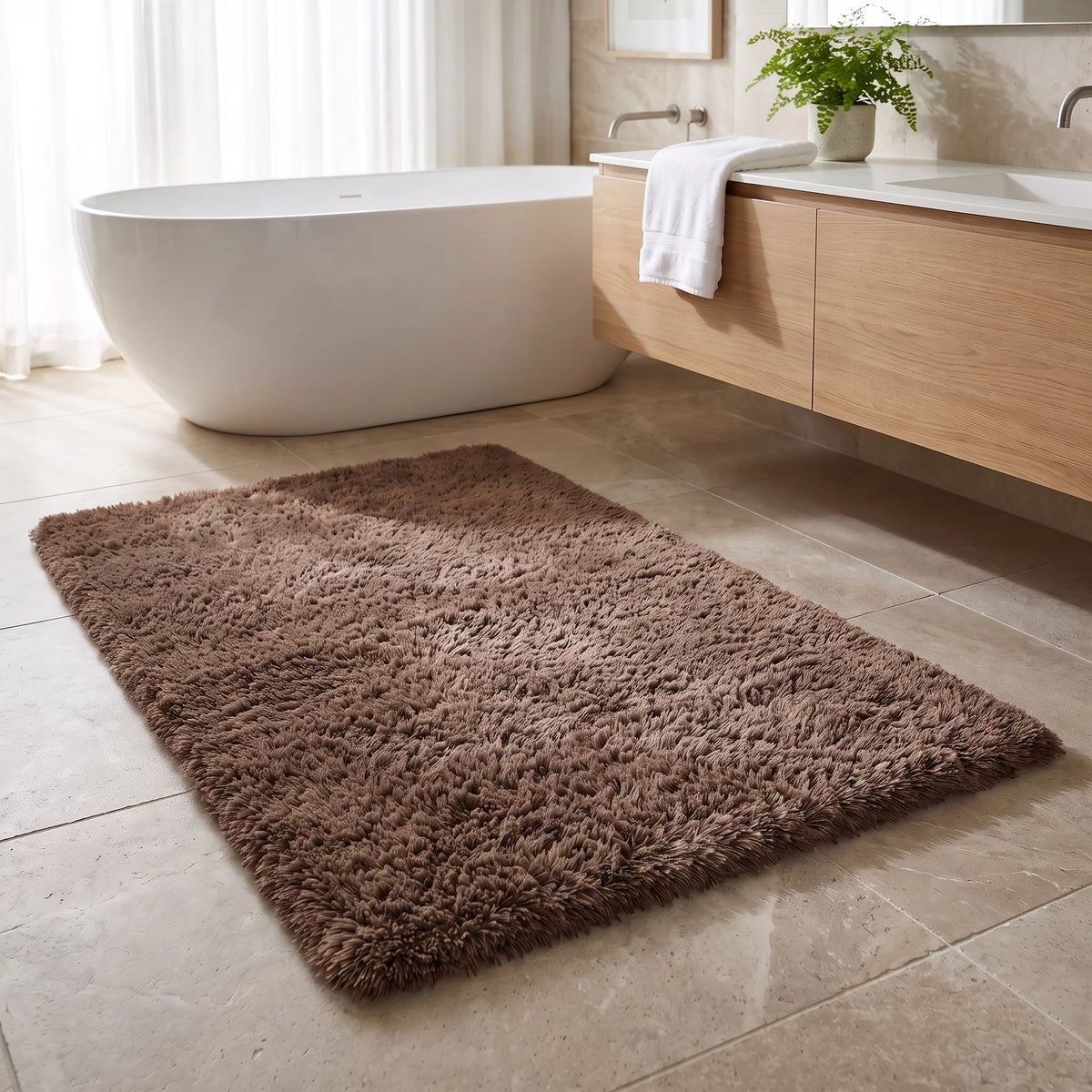Sable Bath Rug | Plush Microfiber, Non-Slip Backing 6