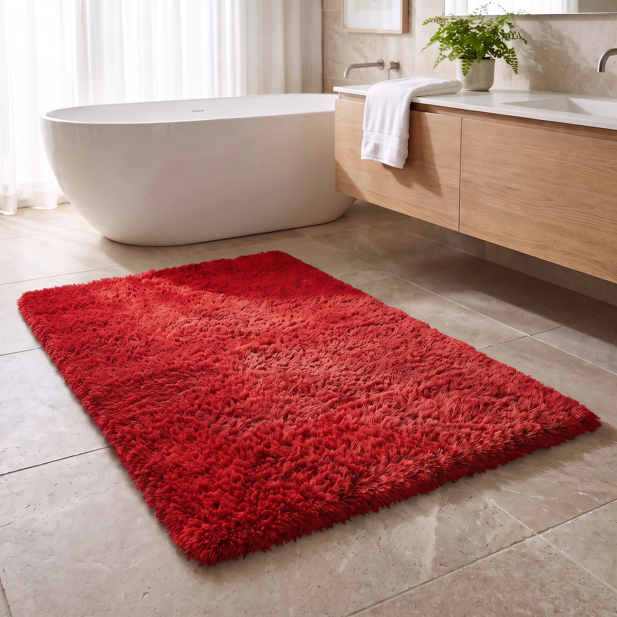 Sable Bath Rug | Plush Microfiber, Non-Slip Backing 7