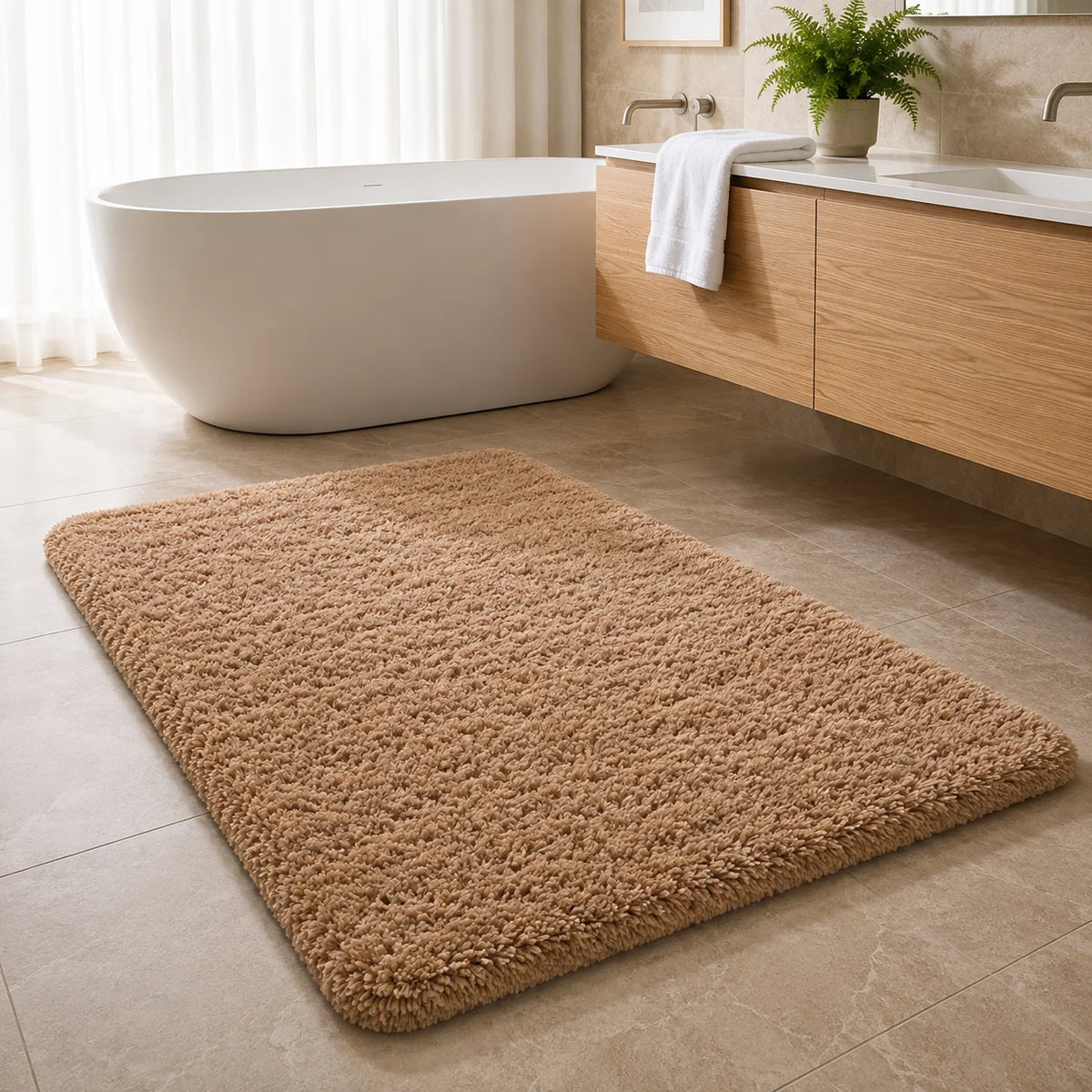 Sable Bath Rug | Plush Microfiber, Non-Slip Backing 9