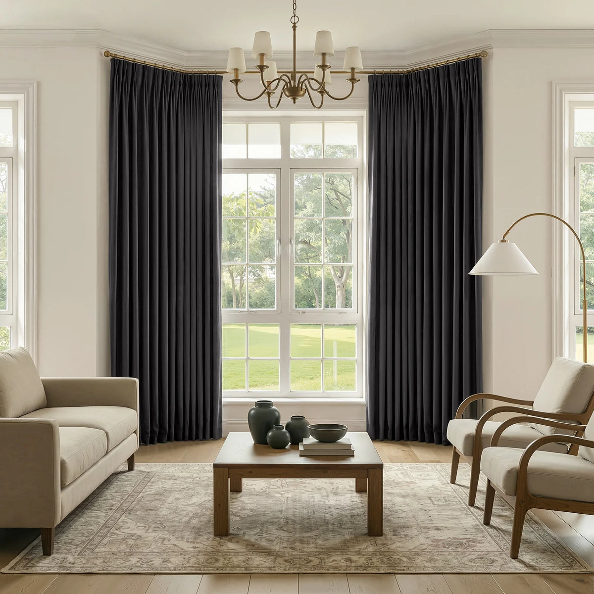 Sable Blackout Curtain | 100% Polyester, Brushed Matte for Bedroom 0