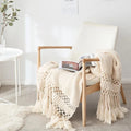 Sable Knit Blanket | Soft Breathable Fabric, Woven Tassel Design 0