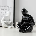 Sculptura Bookend | Nordic Resin, Seated Reading Man Design 0