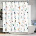 Sierra Ski Shower Curtain | Waterproof Polyester, Includes Curtain Hooks 0