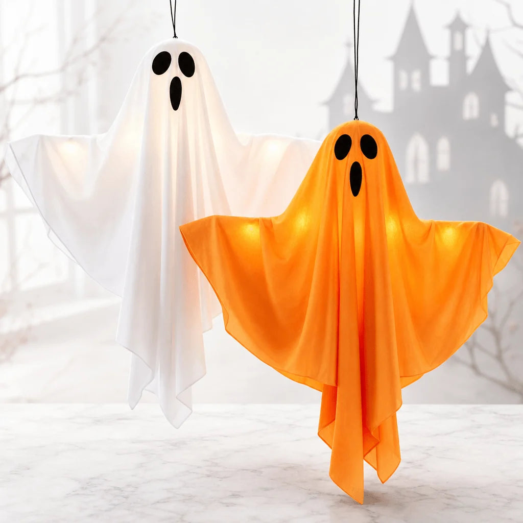 Spukora Hanging Ghost | LED Polyester Halloween Decoration for Indoor Outdoor Use 1