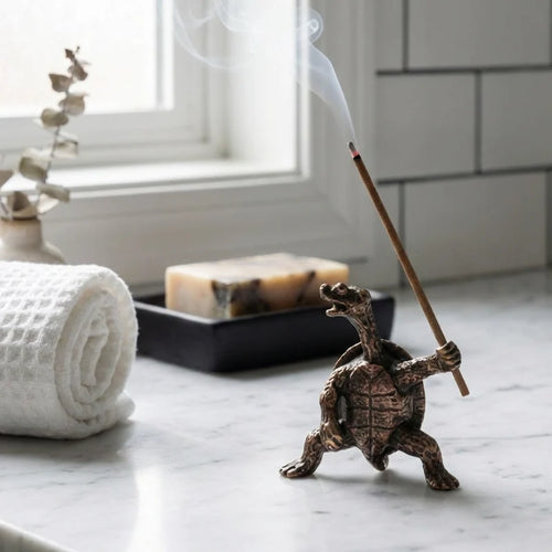 Talon Turtle Incense Holder | Brass, Vintage Design for Sticks 1