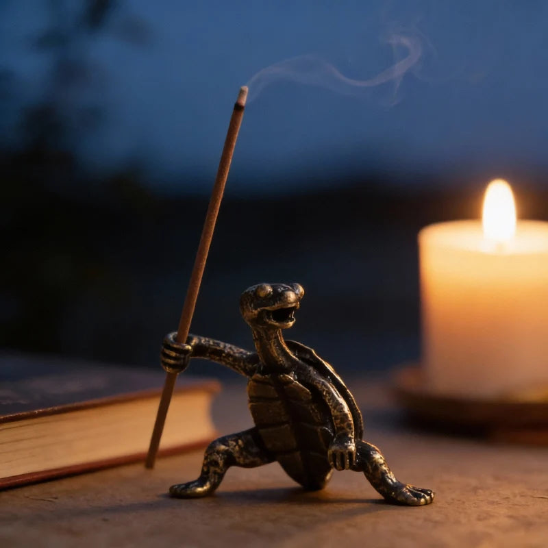 Talon Turtle Incense Holder | Brass, Vintage Design for Sticks 7