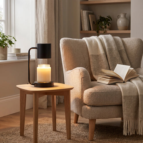 Tepore Dorato Candle Warmer Lamp | Metal & Glass, Adjustable Brightness 1