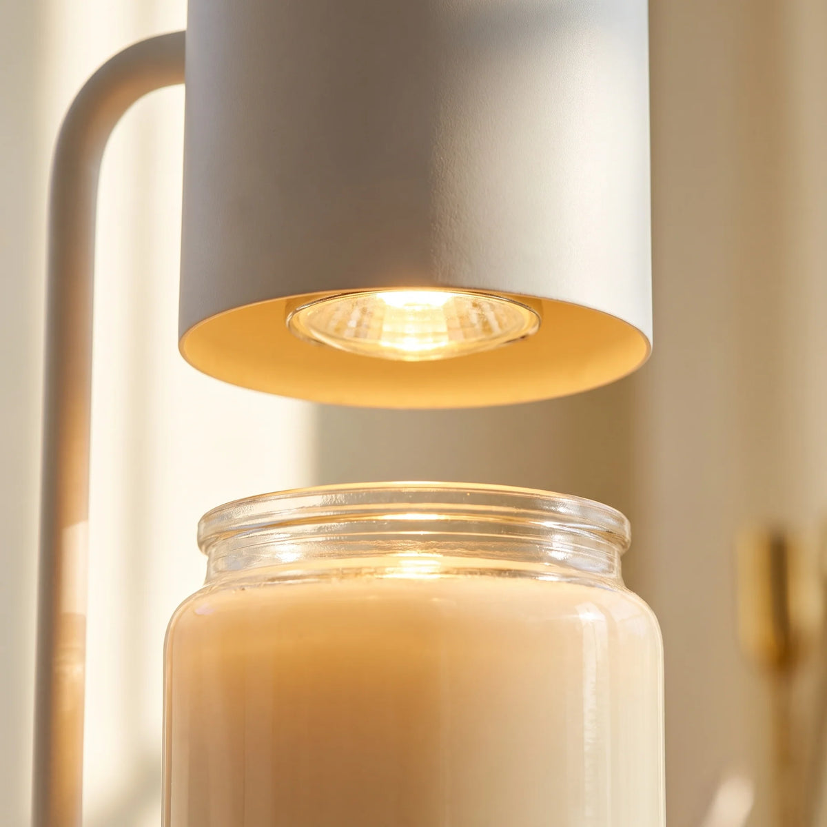 Tepore Dorato Candle Warmer Lamp | Metal & Glass, Adjustable Brightness 5