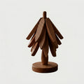 Trego Wood Coaster Set | Natural Wood, Stacking Tree Design 0