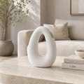Vero Oval Vase | Ceramic, Matte Finish for Modern Decor 0