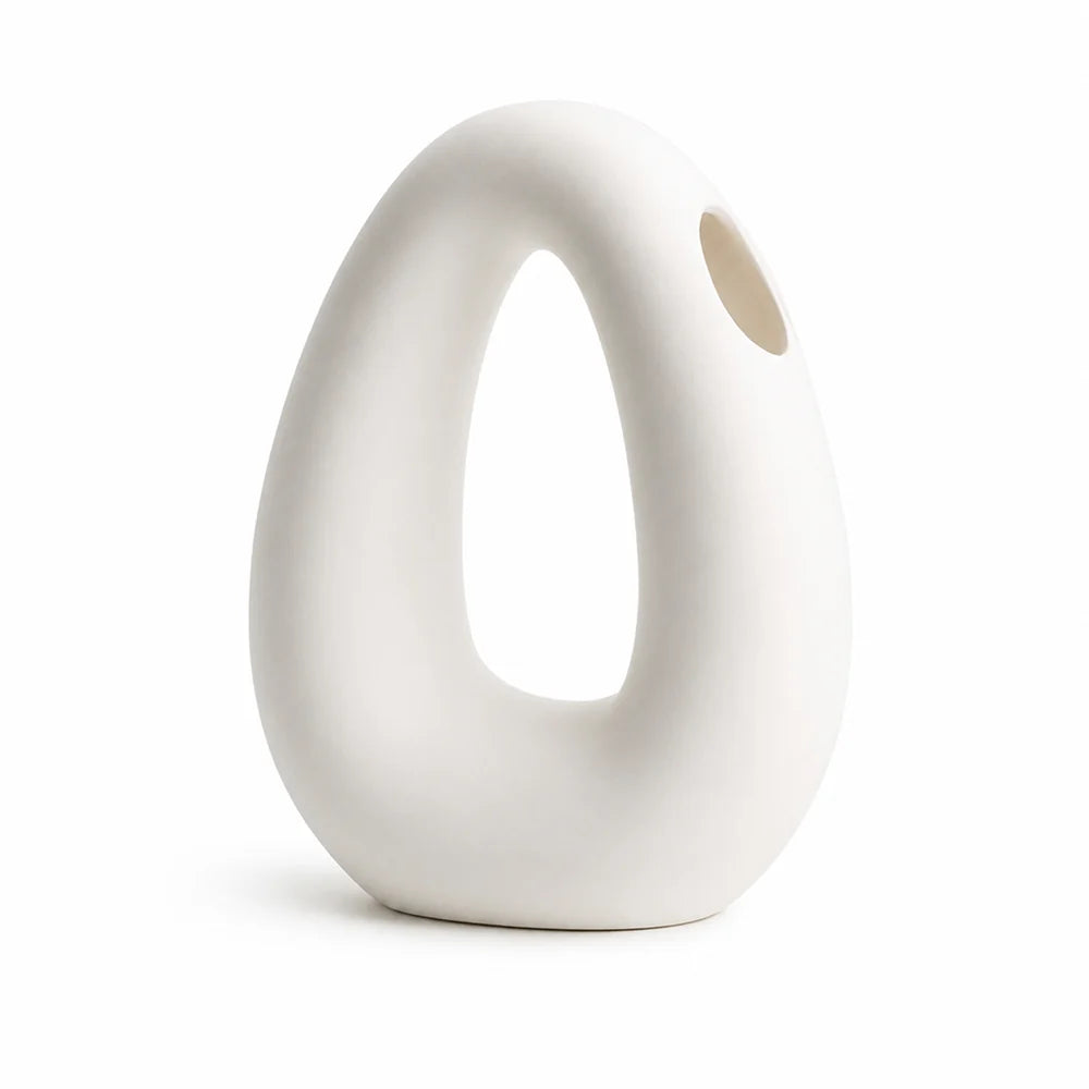 Vero Oval Vase | Ceramic, Matte Finish for Modern Decor 2