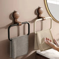 Vero Towel Rack | Removable Suction Base, Walnut Finish 0