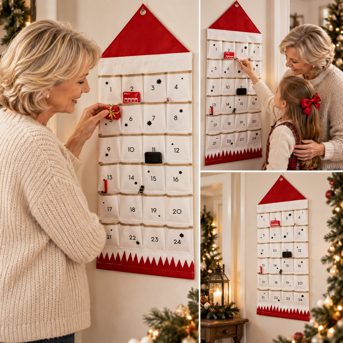 Fabric Advent Calendar pockets