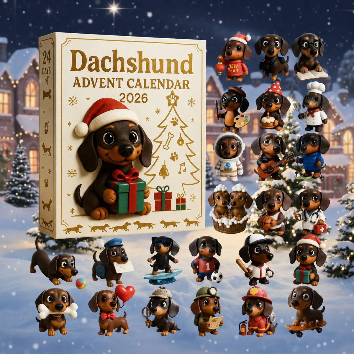 Dachshund countdown detail