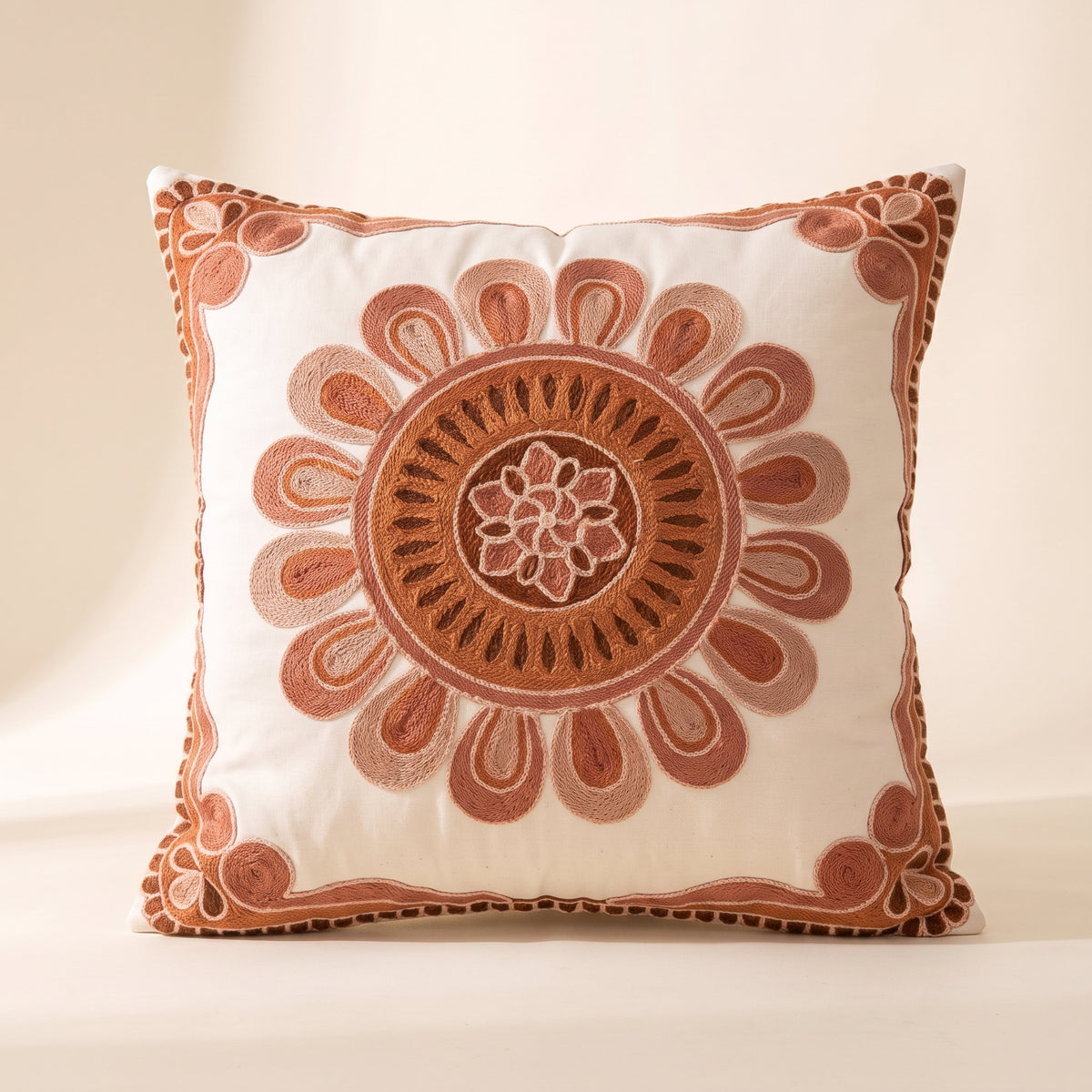 Aurelia Vintage Cushion Cover in Terracotta Garden, Style Room