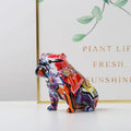 Bruno hand-painted graffiti bulldog sculpture