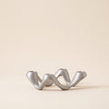 Celora Ripple Candle Holder in Silver, Style Room