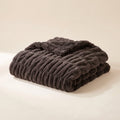 Cora Faux Fur Blanket in Charcoal, Style Room