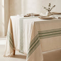 Cora Linen Tablecloth in Green, Style Room