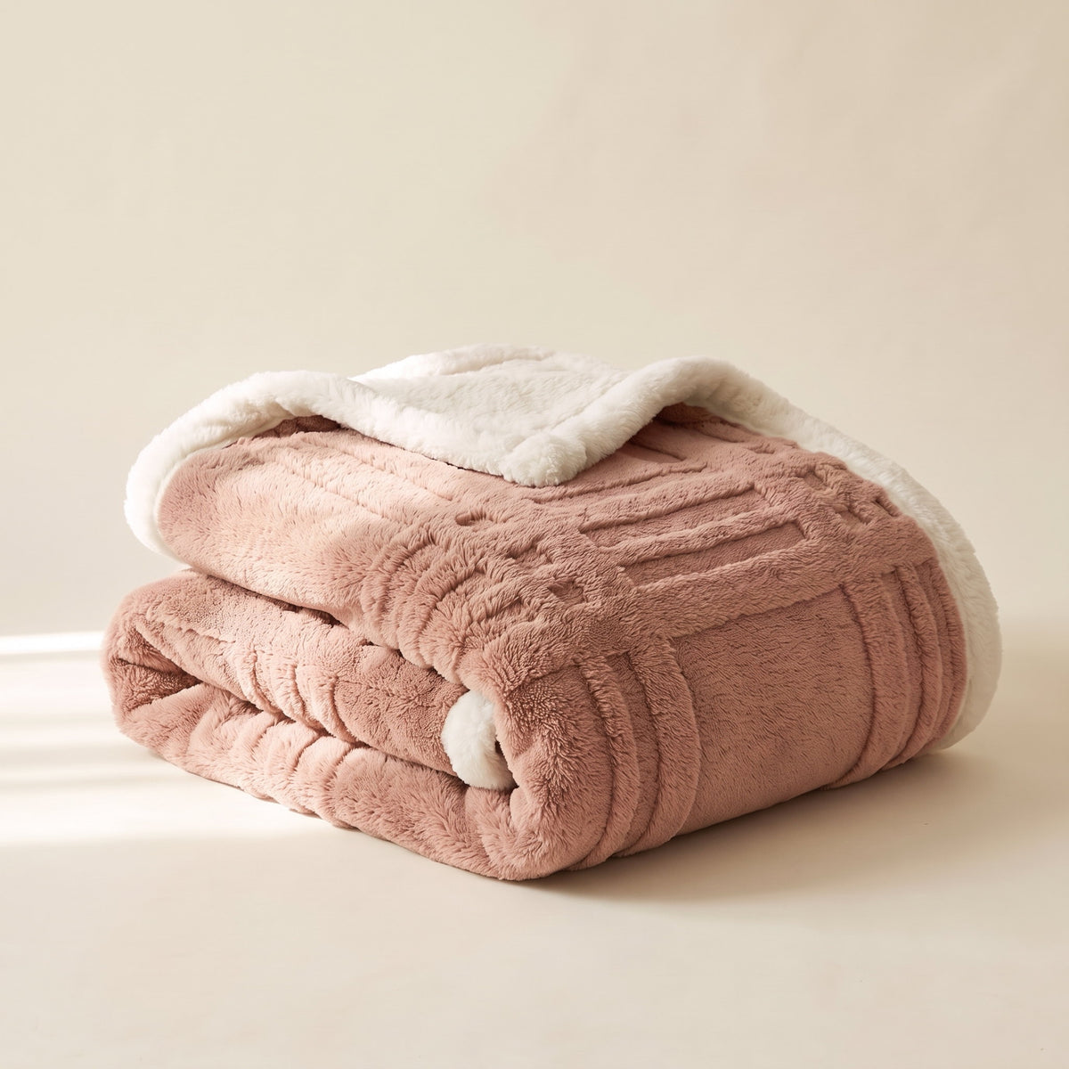 Cosmo Fluffy Blanket in Pink Blush, Style Room