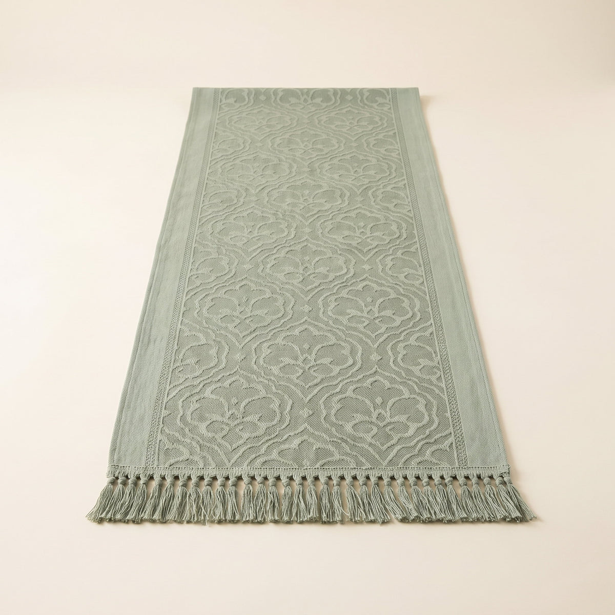 Dune Damask Table Runner in Sage Green, Style Room