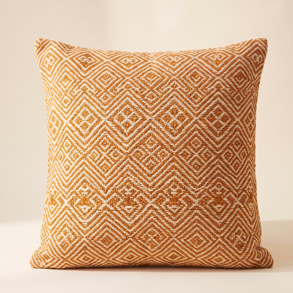 Evoa Geometric Cushion Cover in Amber Weave, Style Room