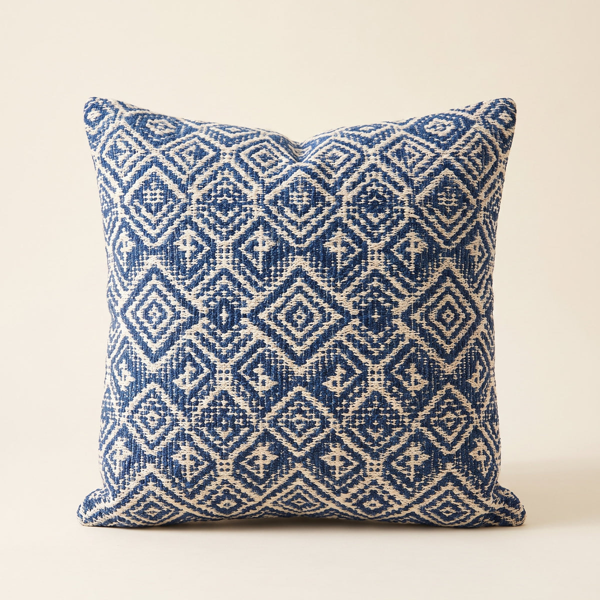 Evoa Geometric Cushion Cover in Indigo Mosaic, Style Room
