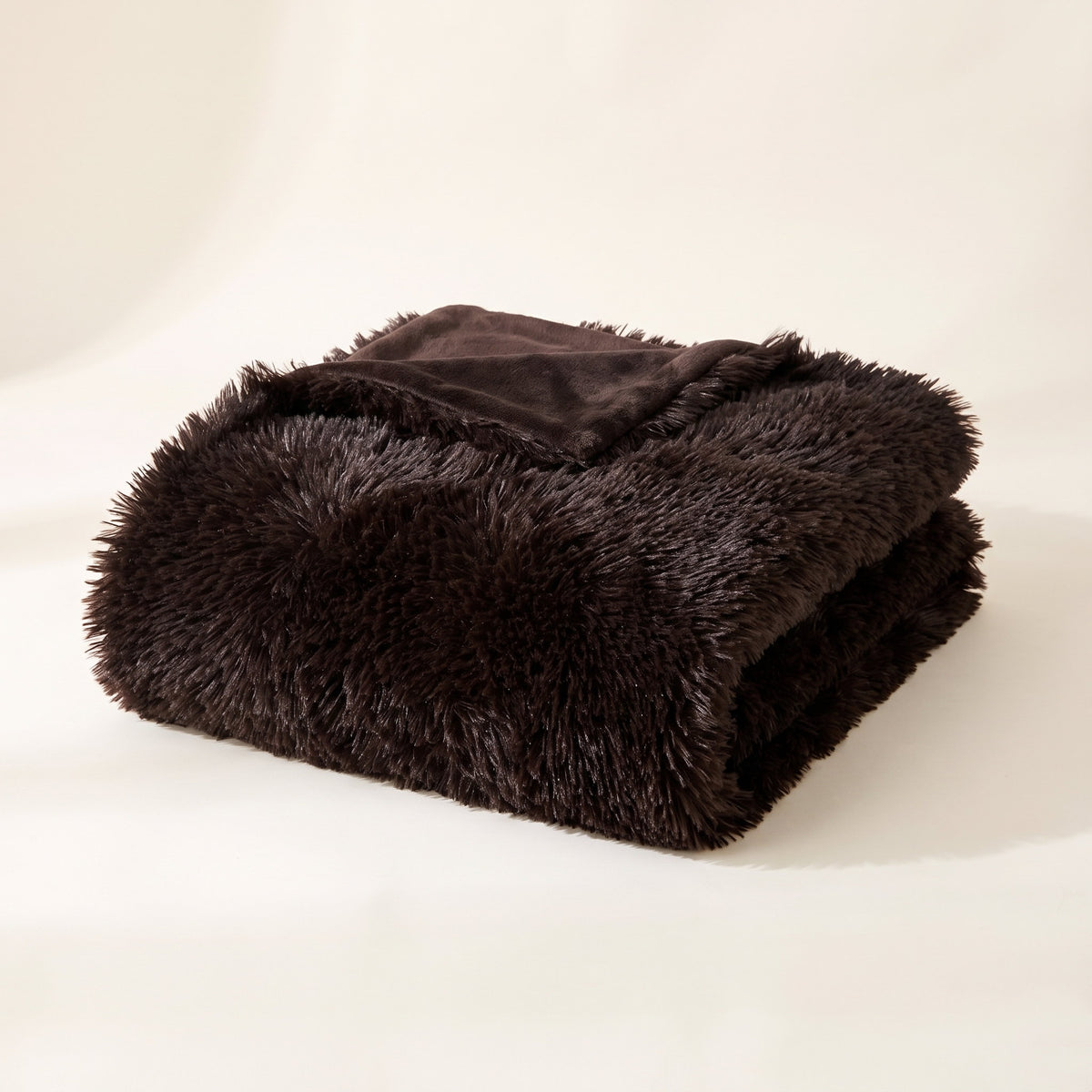 Fiona Faux Fur Blanket Throw in Espresso, Style Room