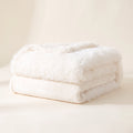 Fiona Faux Fur Blanket Throw in Ivory White, Style Room