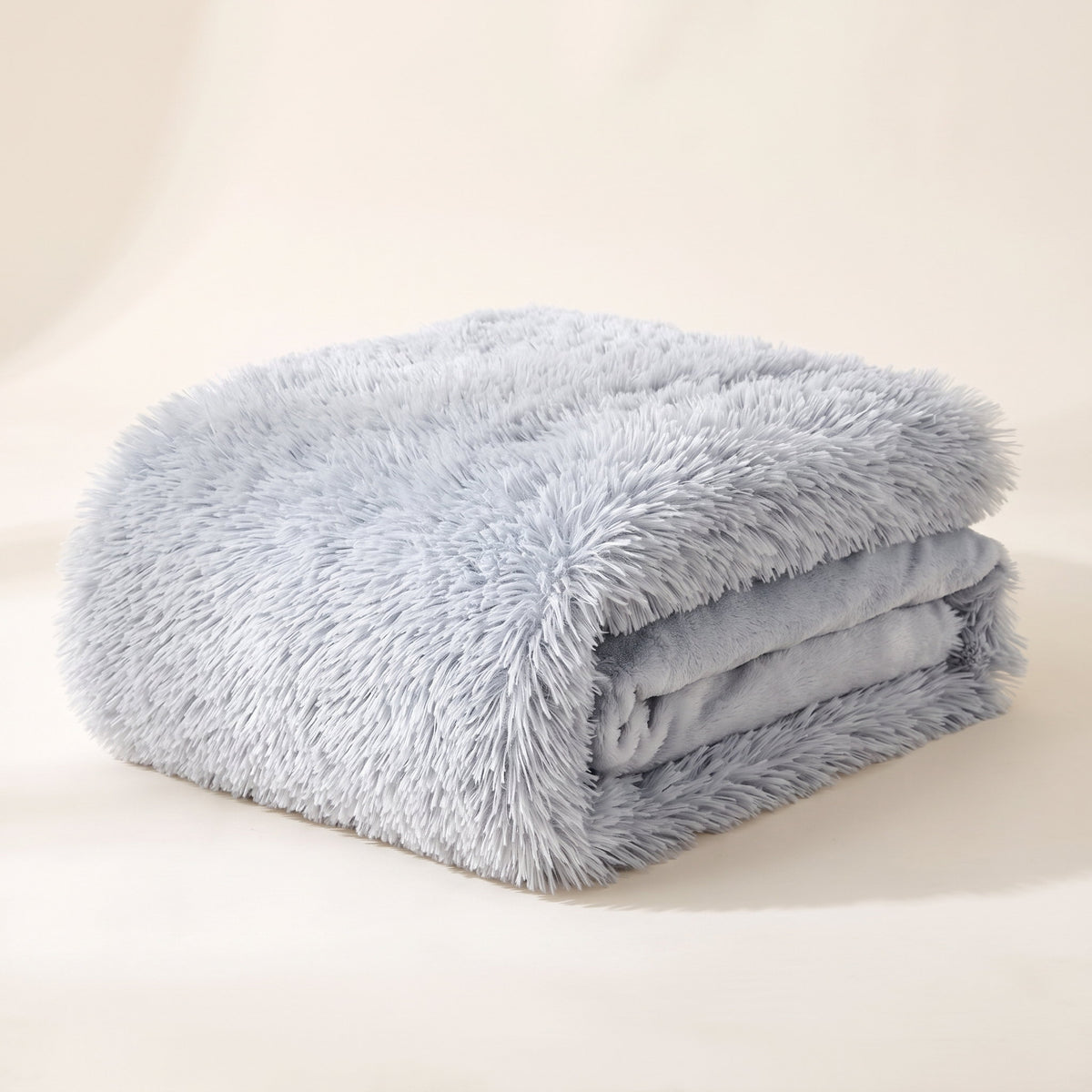Fiona Faux Fur Blanket Throw in Moonstone, Style Room