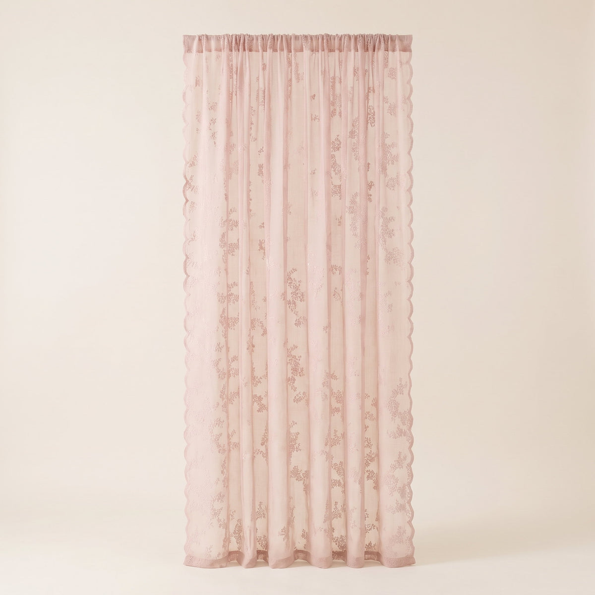Flora Sheer Curtains in Blush Glow, Style Room